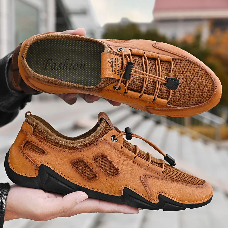 

Casual Shoes Men Summer Breathable Mesh Footwear Fashion Soft Male Outdoor Moccasins Comfortable Tennis Loafers