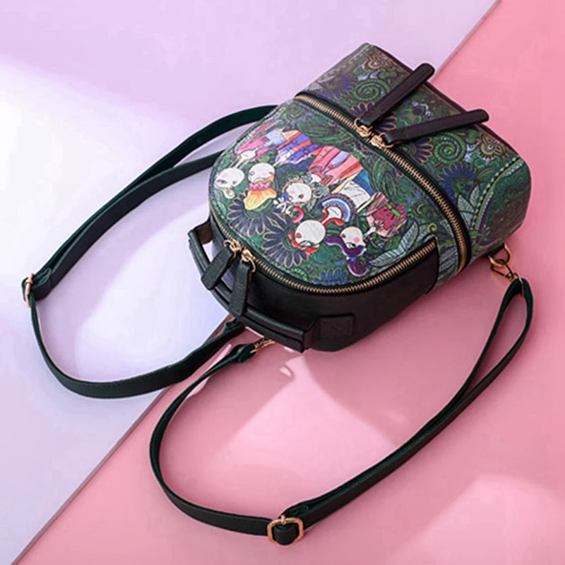 

Small School Bag Female Backpack Female Anti-Theft Backpack School Leather Bag Female Backpack