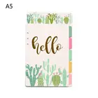 1 комплект A5 A6 отрывными листами разделитель для блокнота 6 отверстий индекс сепаратор связующего канцелярские Q1JC