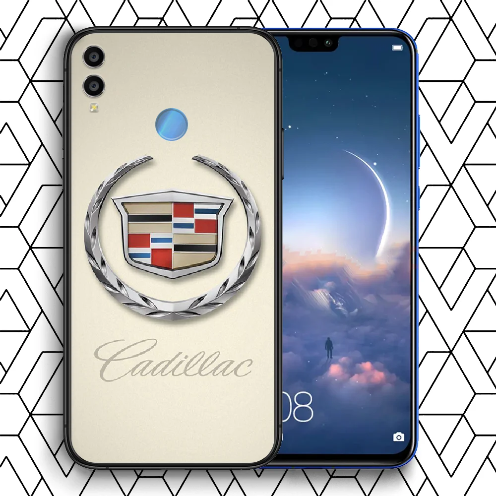 

Cadillac Sports Car Phone case For Huawei Honor 6A 7A 7C 8 8A 8X 9 9X 10 10i 20 Lite Pro Play black bumper tpu cover soft
