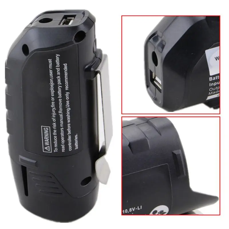 USB адаптер зарядное устройство Замена кобуры для BOSCH Профессиональный литий-ионный аккумулятор 10,8 V/12 V BHB120 AC/DC адаптеры источники питания