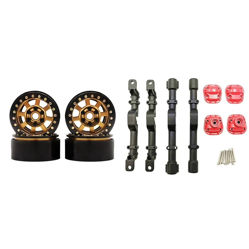 

4 шт., ступица колеса для автомобиля на гусеничном ходу 1/10 RC Axial SCX10 с передней и задней осью MN, аксессуары для корпуса, игрушки