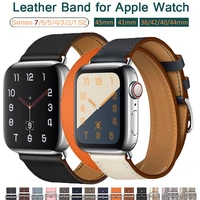 100 genuine cow leather strap for apple watch series 7 6 se 40mm 44mm band for iwatch 5 4 3 2 1 bracelet 42mm 38mm 41mm 45mm