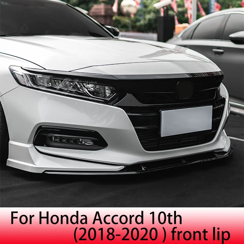 Комплект передних губ для Honda Accord 10 2018 2019 2020 accord спойлер передняя лопата верхняя