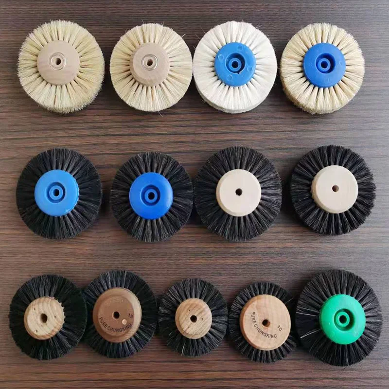 Стоматологическая щетка odontology вращающаяся вата козья шерсть хлопок черный бафф