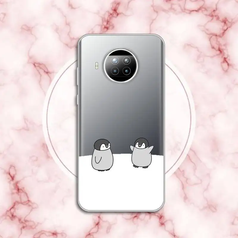 

lovely cute cartoon animal penguin Phone Case Transparent for Xiaomi Redmi note 10 t 8 9 pro lite 11