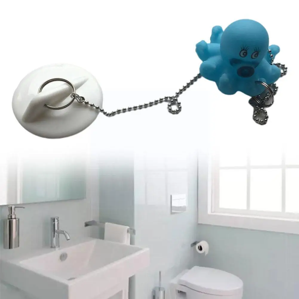 

1pc Cartoon Bathtub Sink Stopper Duck Starfish Octopus Plug Rubber Tortoise Shark Waterproof R1E7
