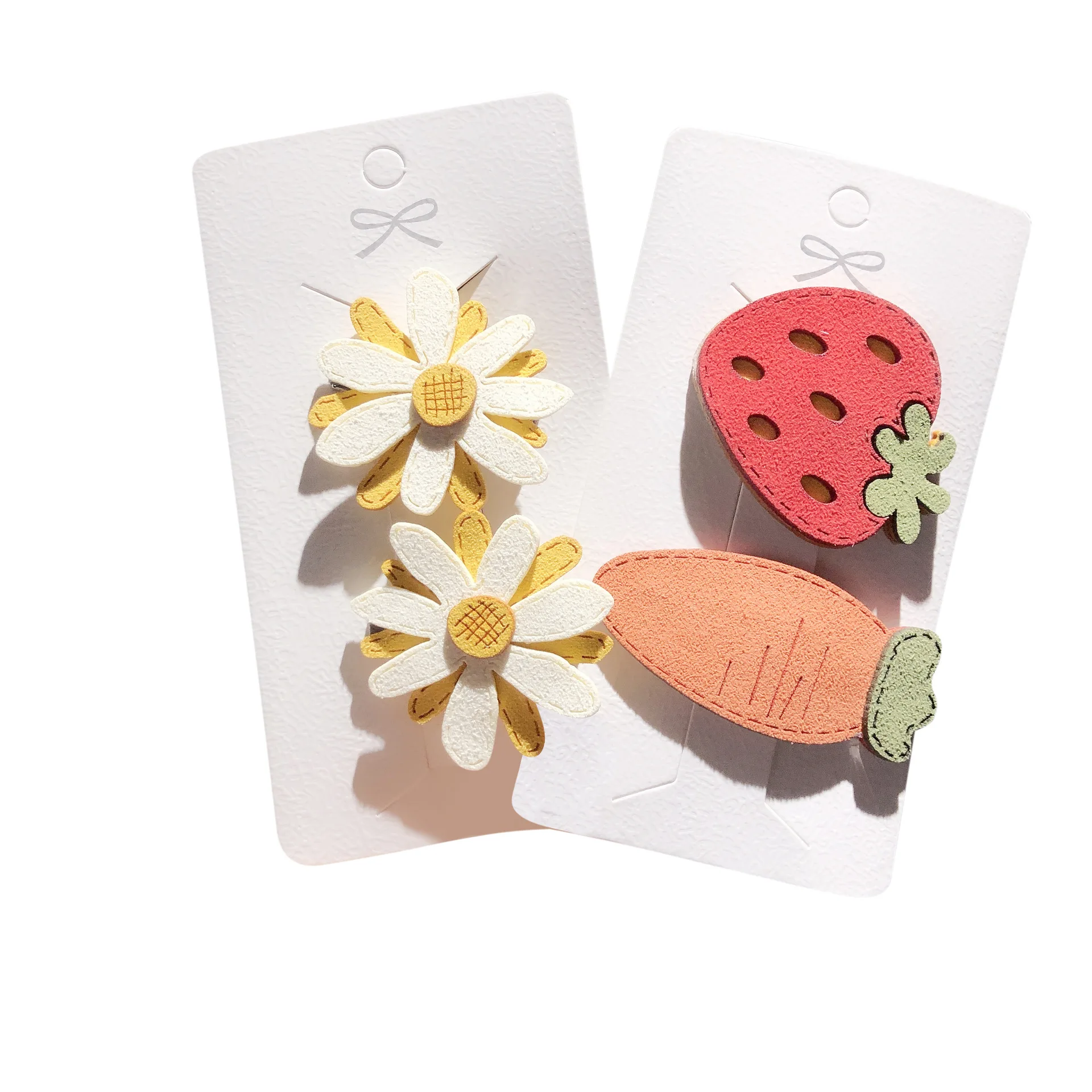 

Korean Cute Children's Hairpin Baby BB Clip Cat Dinosaur Daisy Strawberry Flowers Princess Hairpin Girl's Accessories