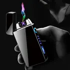 Ветрозащитная беспламенная двойная дуга для курения Подарки для мужчин Гаджеты для мужчин Usb плазменная зажигалка Необычные зажигалки аксессуары для сигарет