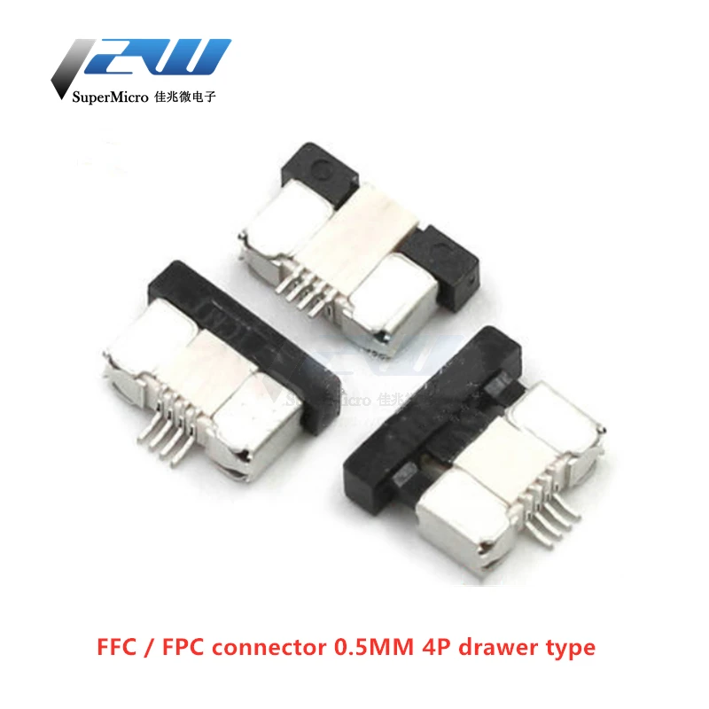 Коннектор FPC FFC 0 5 мм 1 плоский коннектор PCB SMT ZIF для подключения ниже 4 6 8 10 12 16 18 20 26 28
