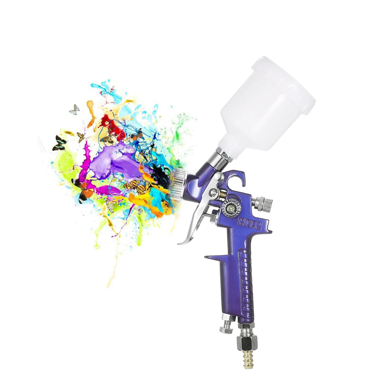 

Mini HVLP Paint Sprayer with 1.0mm Nozzle Air Sprayer Airbrush Kit Touch-Up Paint Spraying Tool Gravity-Feed Air Brush Set Tools