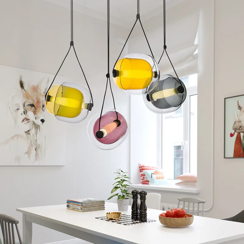 

nordic led iron lustre pendente chandelier deco maison kitchen dining bar pendant lamp pendant lights living room bedroom