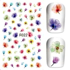 2 листа акварельных наклеек для дизайна ногтей, самоклеящиеся полупрозрачные женские подвески, наклейки для Nailart, весенние милые маникюрные наклейки с цветами