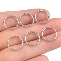 100pcslot 6 8 10 12 15mm stainless steel jump split rings key chain utility connectors for diy jewelry making supplies findings