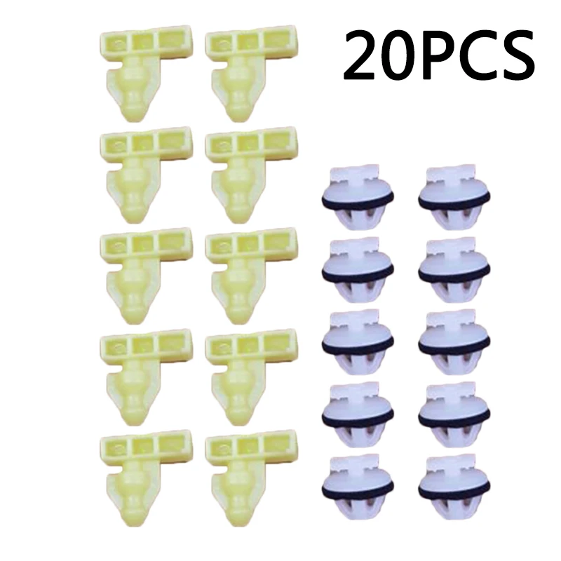 

20pcs Wheel Arch Trim Clips Set Front&Rear Full Side Wing Surround For Nissan Juke 76882-EW00B 76847-JG00A Auto Bumper Clips