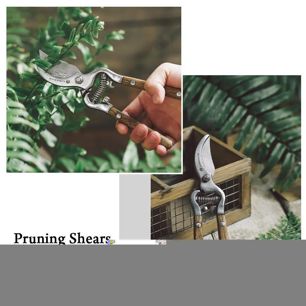 

Wooden Handle Branch Pruning Shears Multipurpose Gardening Professional Garden Scissors Garden Fruit Clippers Picking Trimm M8A5