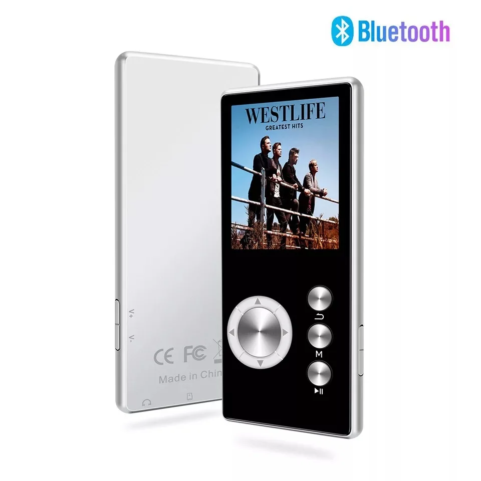 MP3-плеер со встроенным ультра-тонкий динамик Bluetooth 8 Гб 16 HiFi сплав портативный мини