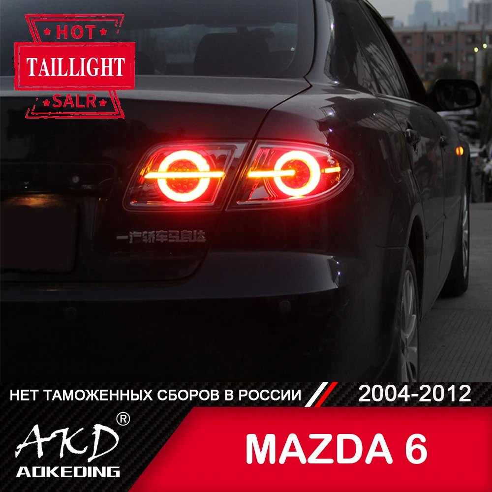 

For Car Mazda 6 Tail Lamp 2004-2012 LED Fog Lights Day Running Light DRL Tuning Car Accessories Mazda6 Tail Lights