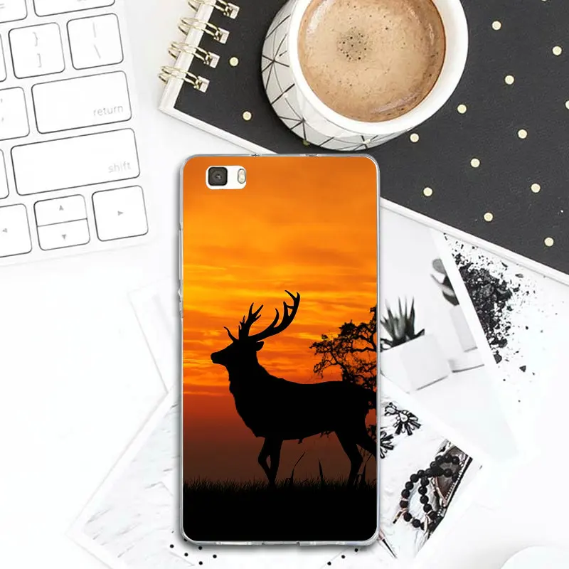Мягкие чехлы для телефонов huawei P8 P9 P10 P20 P30 Lite mate 10 Pro Y3 Y5 Y6 II Y7 Honor 6X7X9 Plus Greatest Wild Animal Elk