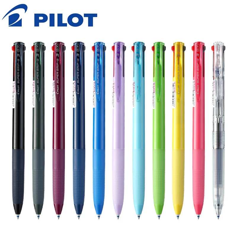 Pilot BKSG-25, супер ручка, многоцветная шариковая ручка, пресс-тип, 0,7 мм, многофункциональная ручка для студентов, три-в-одном, цветной модуль, ручка