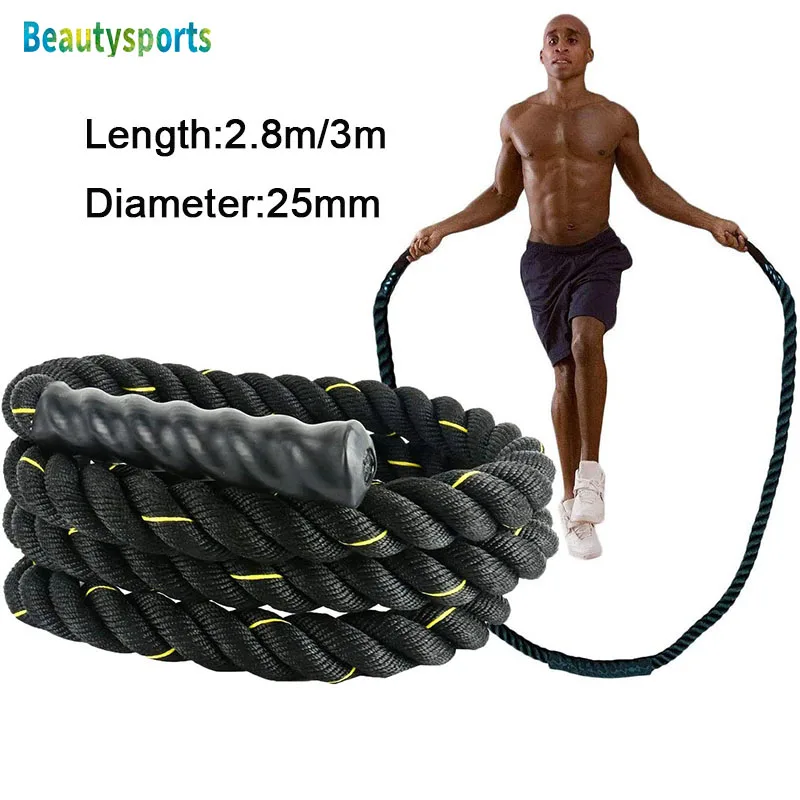 

3m* 25mm Heavy Jump Rope Crossfit Weighted Battle Skipping Ropes Power Improve Strenght Training Fitness Home Gym Equipment