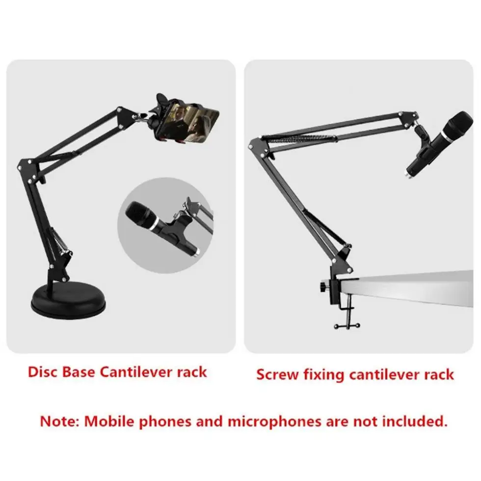 

Mobile Phone Holder 360 Rotating Flexible Arms Phone Clamp Clip Smartphone Desktop Bracket Phone Stand Clamp