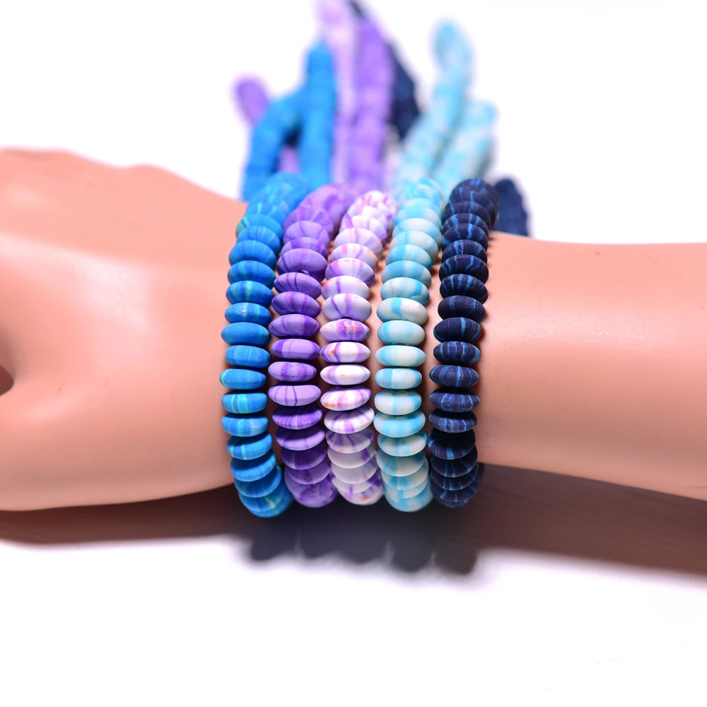 2020 Оптовые Бусины для рукоделия 8 мм плоские круглые полимерные глины россыпью