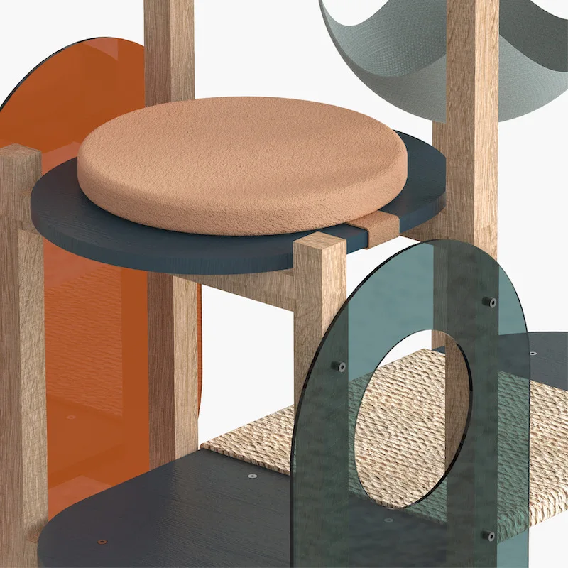 Скалолазающая рама для кошки скалолазающая колонна из цельного дерева кошечка