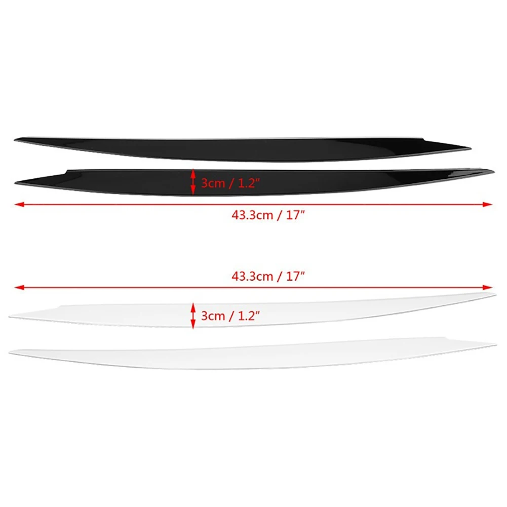 

1 Pair Car Headlight Eyebrow Eyelids Trim Cover Sticker Decor for Golf 7