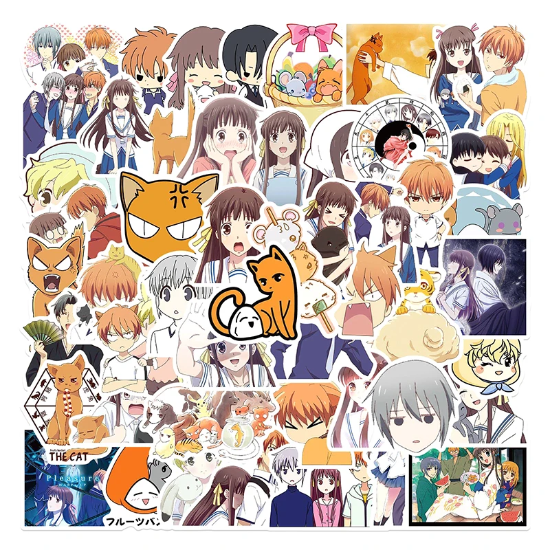 

10/30/50pcs/piece Anime Fruits Basket Dceal Cartoon Stickers For Cars Water cups Furniture Decal Luggage DIY Skateboard Computer