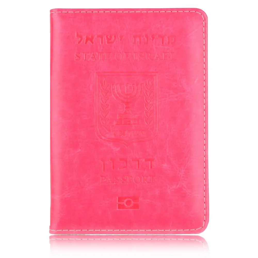 Rose Gold TRASSORY Israel легкий Бумажник Обложка для паспорта Женские аксессуары для путешествий тонкий кожаный бумажник для паспорта - Цвет: Rose Gold