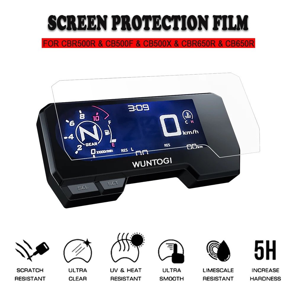 Защитная пленка для экрана TPU с защитой от царапин для Honda CB650R CBR650R CBR500R CB500F CB500X 2019 2020 2021.