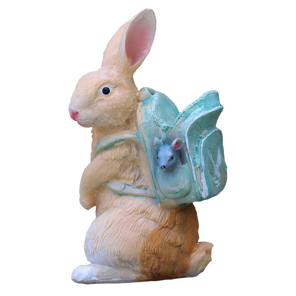 1 шт. кролик статуя настольные Скульптура сад дома Decortaion фигурка животного декор