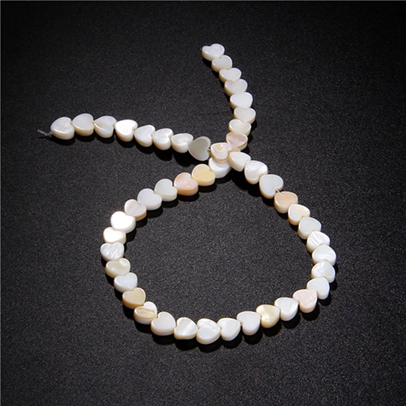 

Heart Shape Charms Interval Beads Natural Shell Smooth Loose Spacer Beads For DIY Necklace Earrings Jewelry Accessories