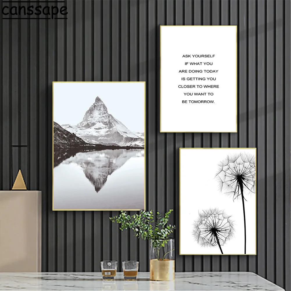 Картина с изображением горного озера пейзажа девушек птиц пера одуванчиков