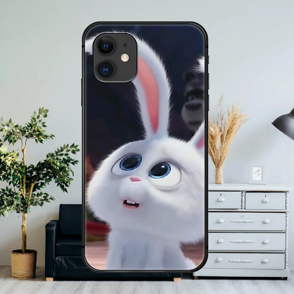 

Cartoon Cute Kawaii rabbit dog animal Phone Case For iPhone 4 4s 5 5S SE 5C 6 6S 7 8 Plus X XS XR 11 12 Mini Pro Max 2020 black
