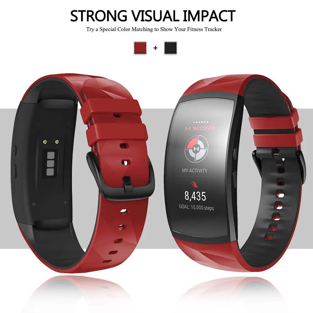 ANBEST Compatible for Samsung Gear Fit 2 Pro Strap Silicone fitness Watch Band for Samsung Gear Fit 2 Pro SM-R360 Watch Band