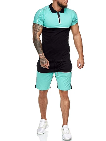Мужской спортивный костюм для фитнеса, футболка с коротким рукавом и шорты, быстросохнущие комплекты из 2 предметов, размеры до 3XL, лето 2021