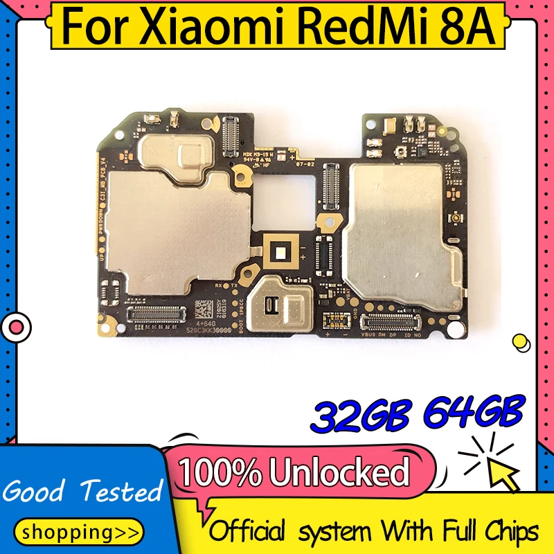 Материнская плата для Xiaomi Hongmi Redmi 8A 32 Гб 64 ГБ сменная материнская с чипами ОС Android