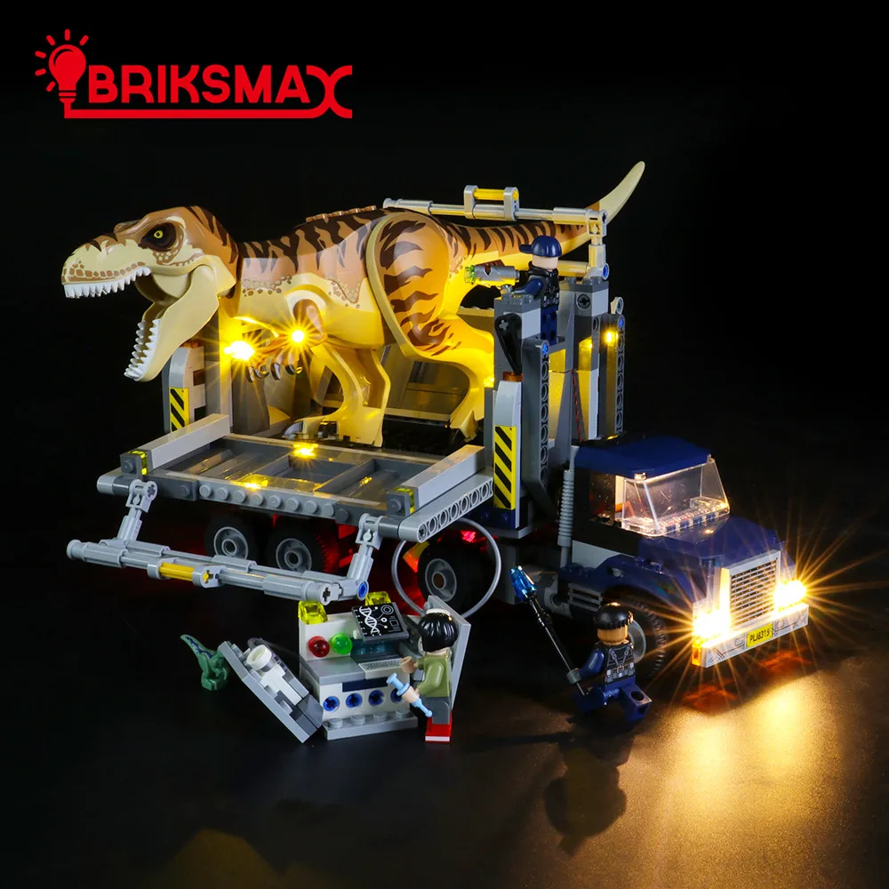 Комплект светодисветильник BriksMax для транспортировки 75933 T. rex совместим с