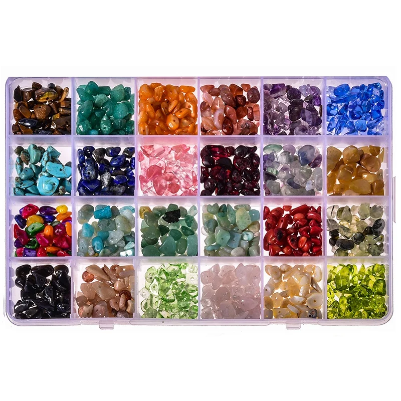 

Crystals Jewelry Making Supplies Kit,Crystal Chips and Gemstones Beads for Jewelry Making, for DIY Bracelet Necklace