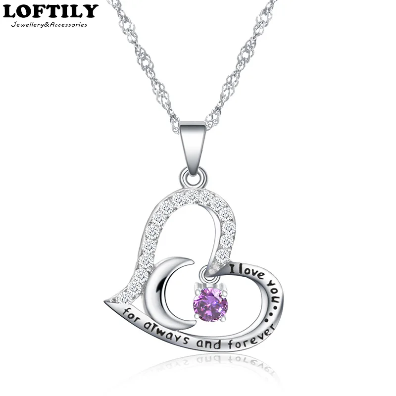 Камень на день рождения мать любовь сердце подвеска ожерелье подарок для женщин