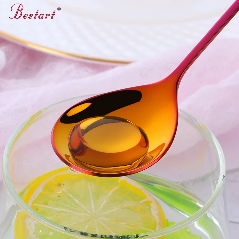 8 шт. красочная музыкальная кофейная ложка из нержавеющей стали креативная