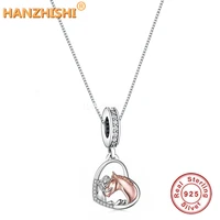 horse pendant necklace jewelry 925 sterling silver girls embrace horse pendant gift for women girls wife girlfriend sister