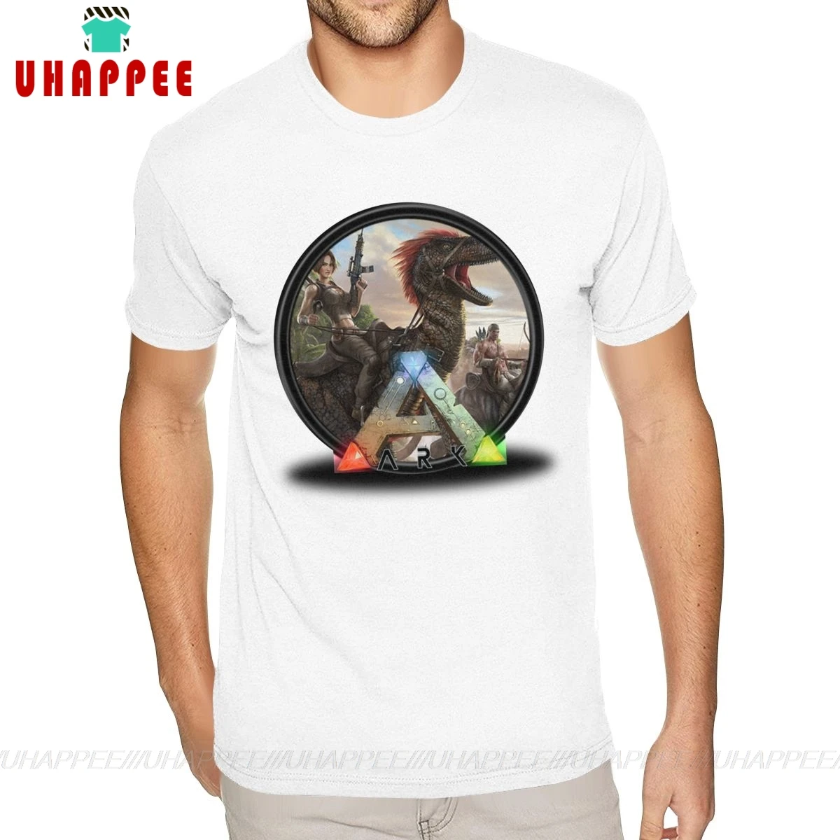 Милые мужские футболки с рисунком ковчега для выживания цвет белый 100