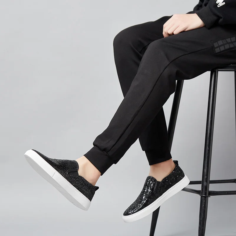 Мужские кожаные повседневные туфли брендовые итальянские рандовые осенние