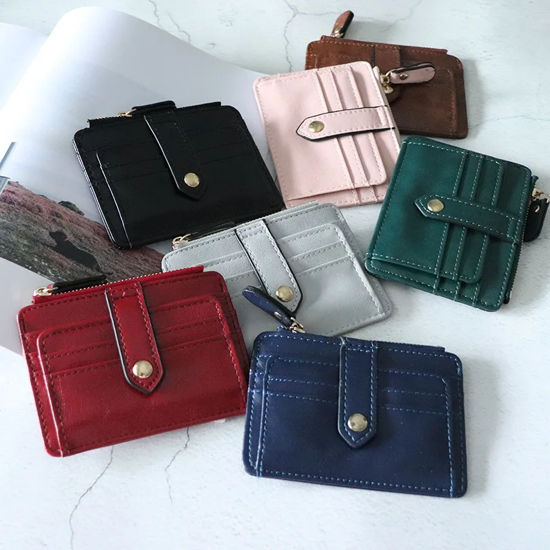 2021 Unisex Wallet Business ID Card Holder Pu Leather Coin Pocket Bus Organizer Purse Bag Men Women Multi-color | Багаж и сумки