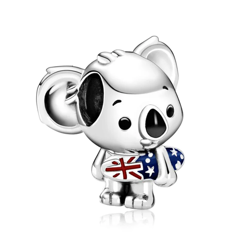 Бусины-подвески с изображением животных совы кота мыши лисы медведя лошади