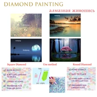 diamond painting full moon in seaside light and shadow 5d cross stitch rhinestones square or round diamond home rooms decoration