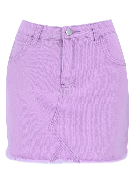 

Ladies casual purple loose bag hip short skirt